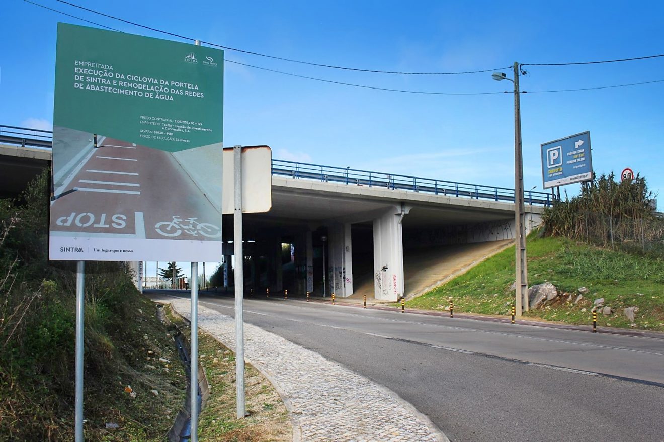 Empreitada de construção da ciclovia da Portela