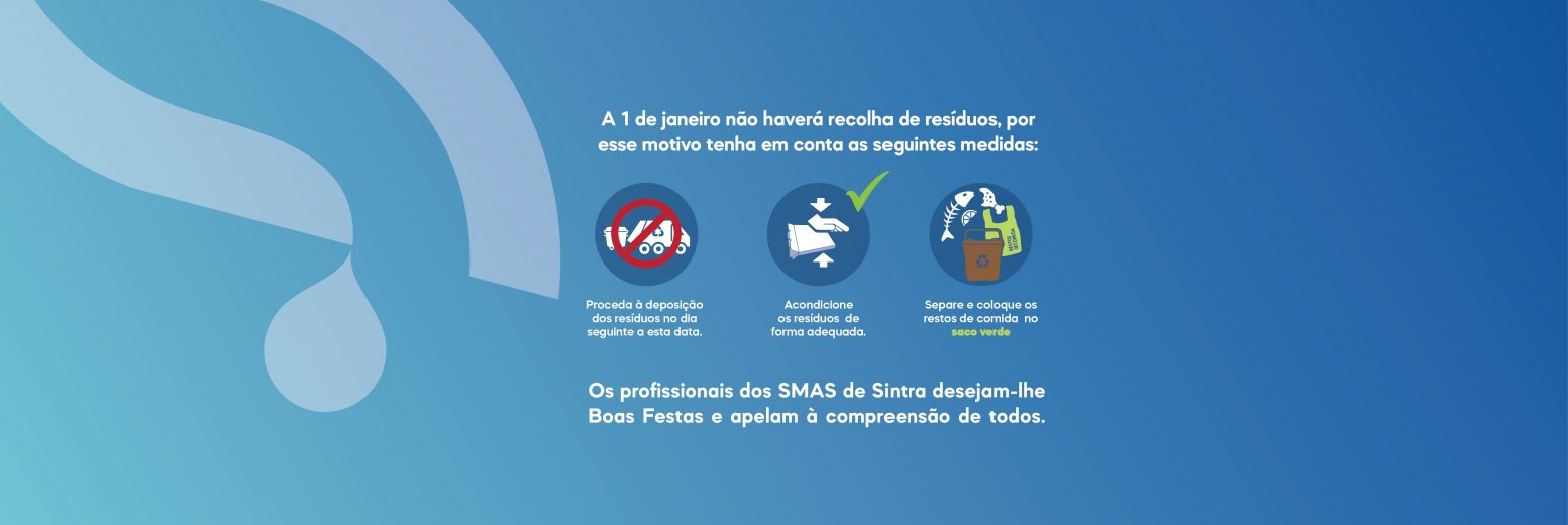 Interrupção da recolha de resíduos no dia 1 de janeiro
