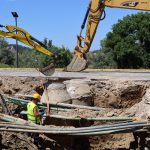 Reparação de coletor pluvial no estacionamento do Complexo Desportivo de Fitares (Rinchoa)